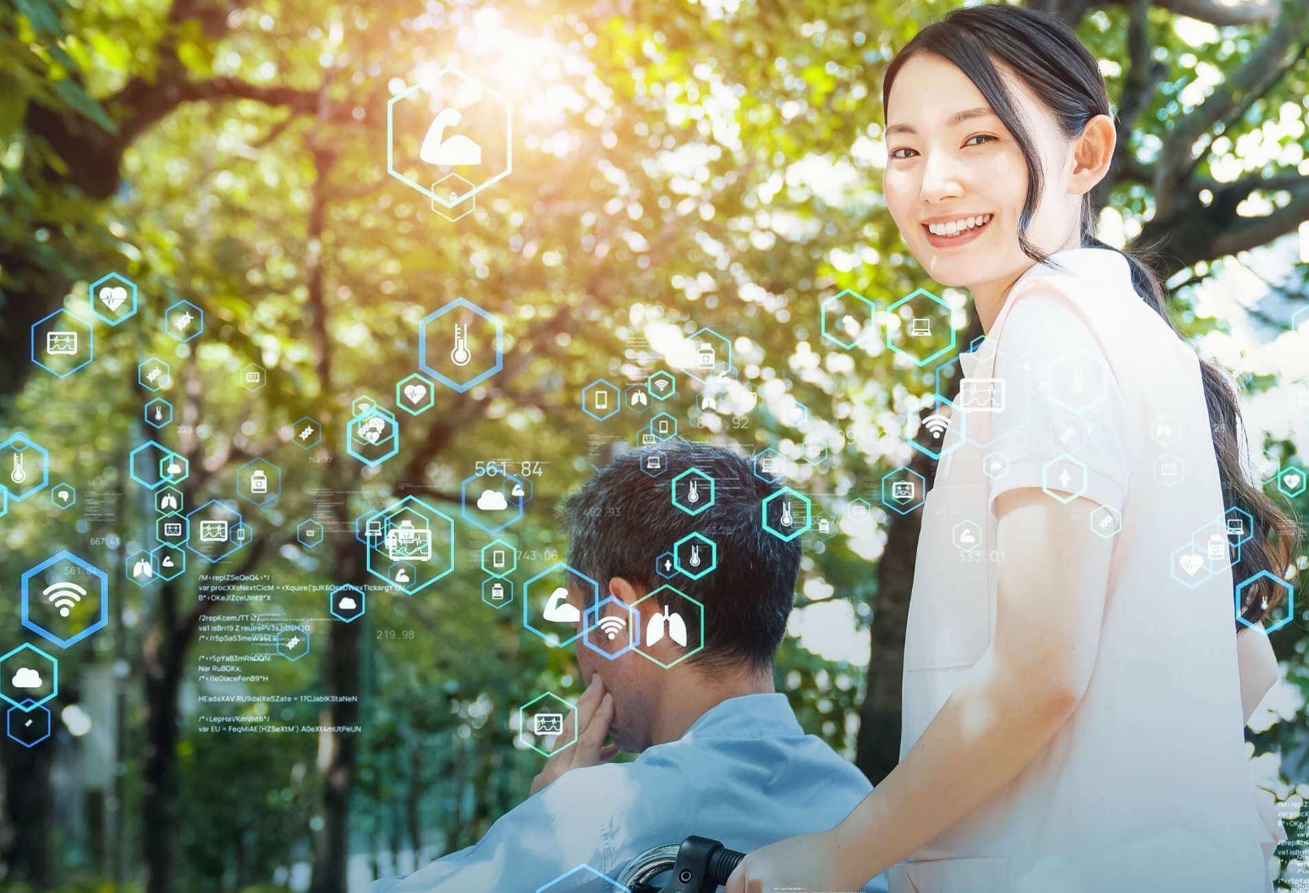 介護施設でのテクノロジー活用イメージ